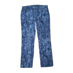 Size 12 LRL Lauren jeans by Ralph Lauren Aztec print